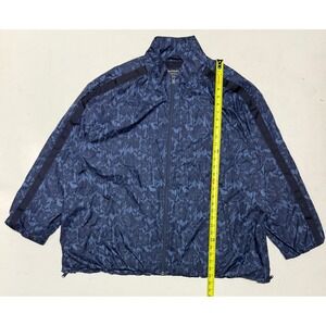 Athleta Sightseer Lace 3X Navy Blue Floral Zip Up Jacket Striped Athleisure